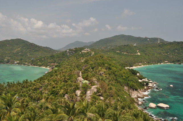 Koh Tao - rekiny na prawo, turyściaki na lewo