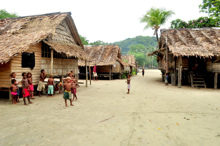 Wioska na wyspie Santa Ana