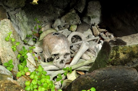 Pozostałości po nieszczęśliwcach z Choiseul, którzy żywcem wpadli w ręce Marovańczyków i skończyli na ofiarnym stole