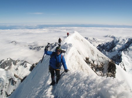Chłopaki na szczycie Mt Cook